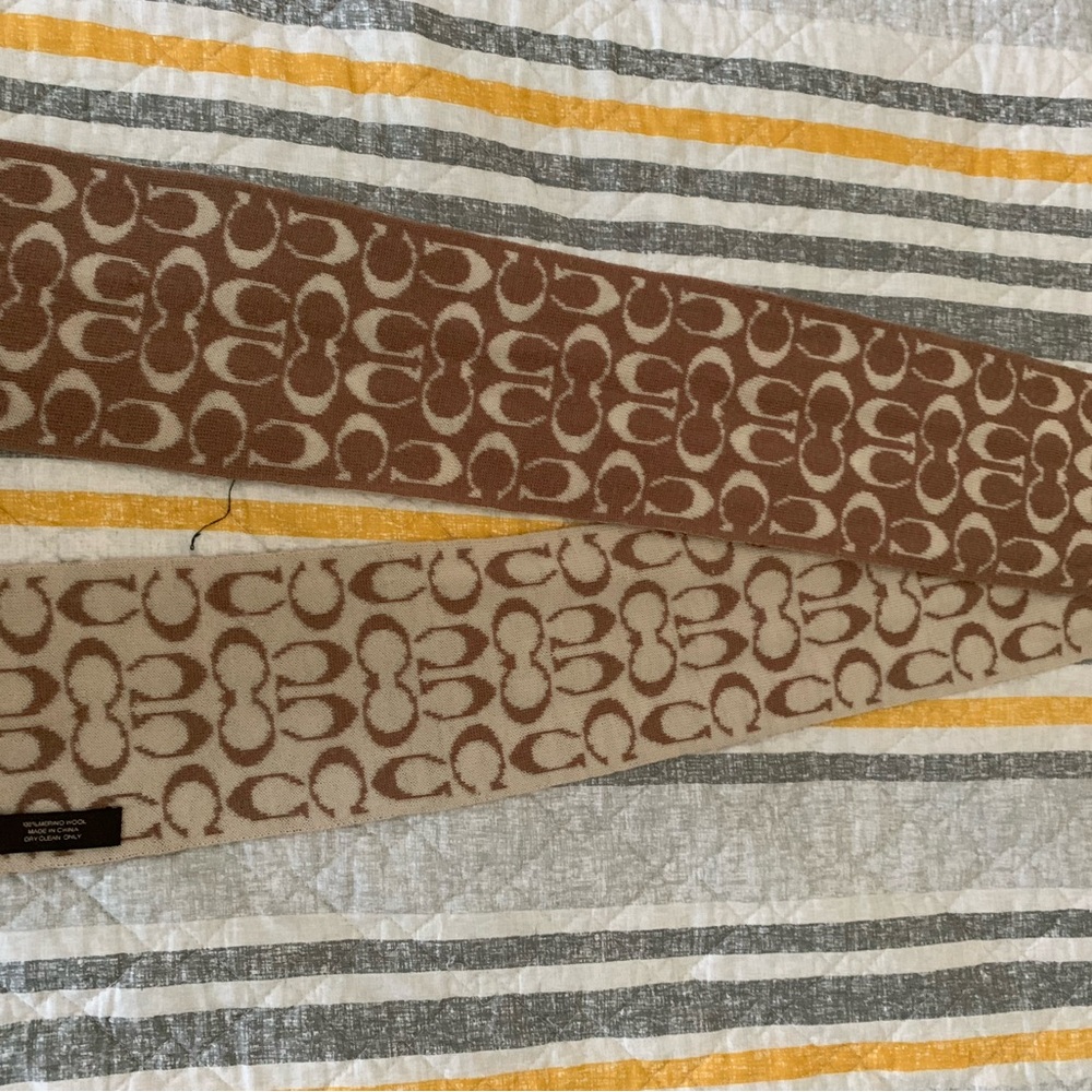 Women’s Reversible Coach Wool Scarf